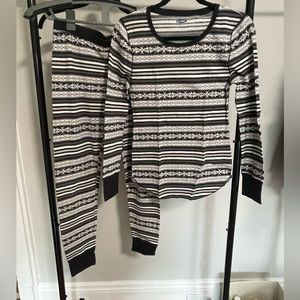 Old Navy Fair Isle Thermal Knit Pajama Set